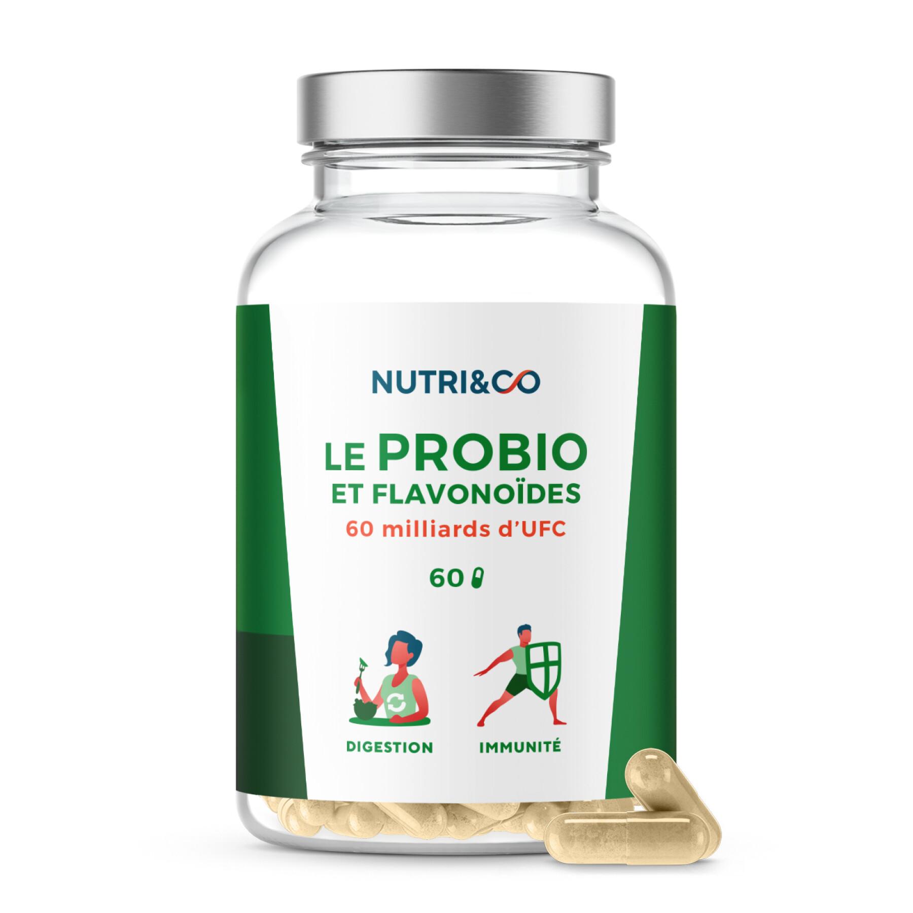 Kosttillskott med probiotika och prebiotika - 60 kapslar Nutri&Co