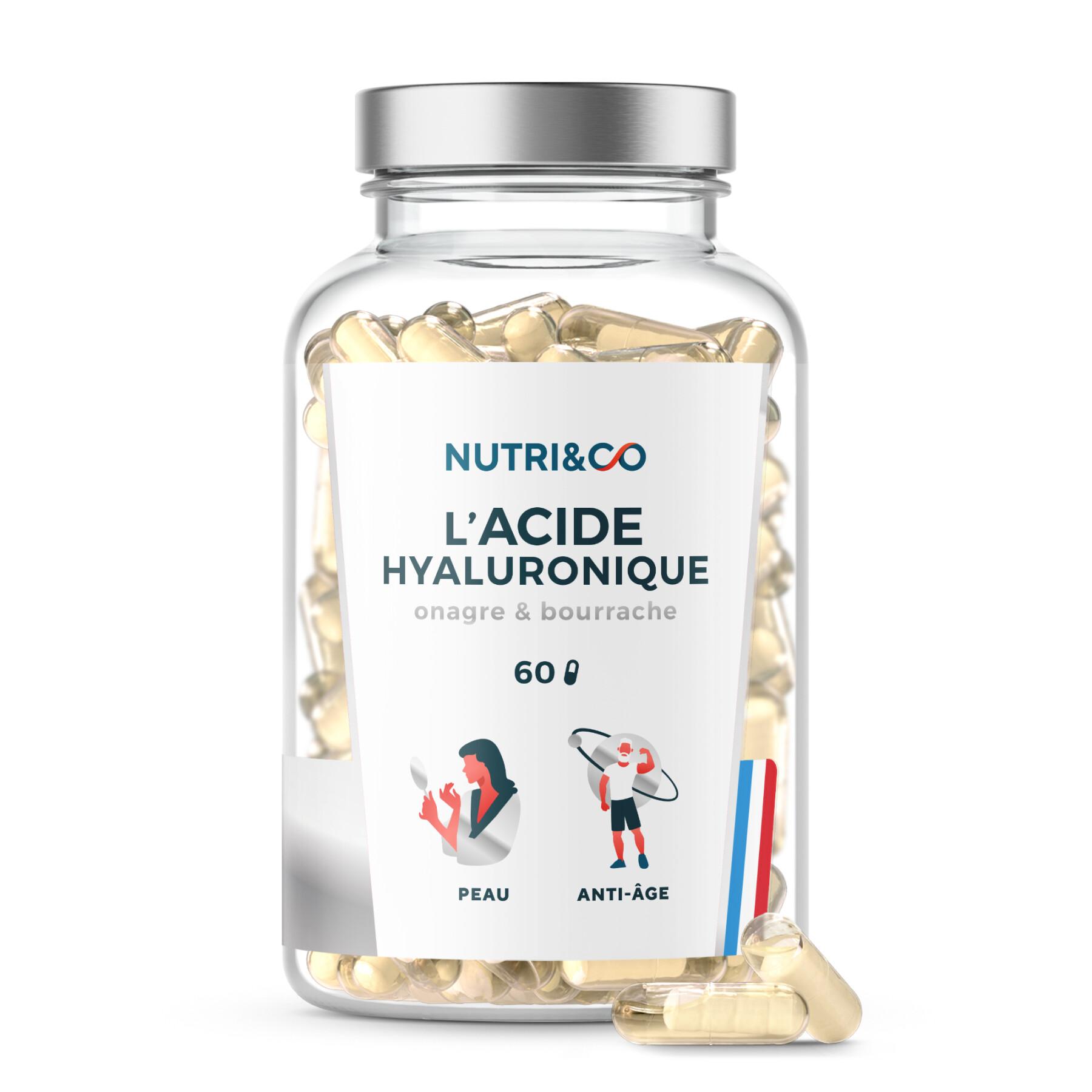 Tillskott med hyaluronsyra nattljus + gurkört - 60 kapslar - Frankrike Nutri&Co