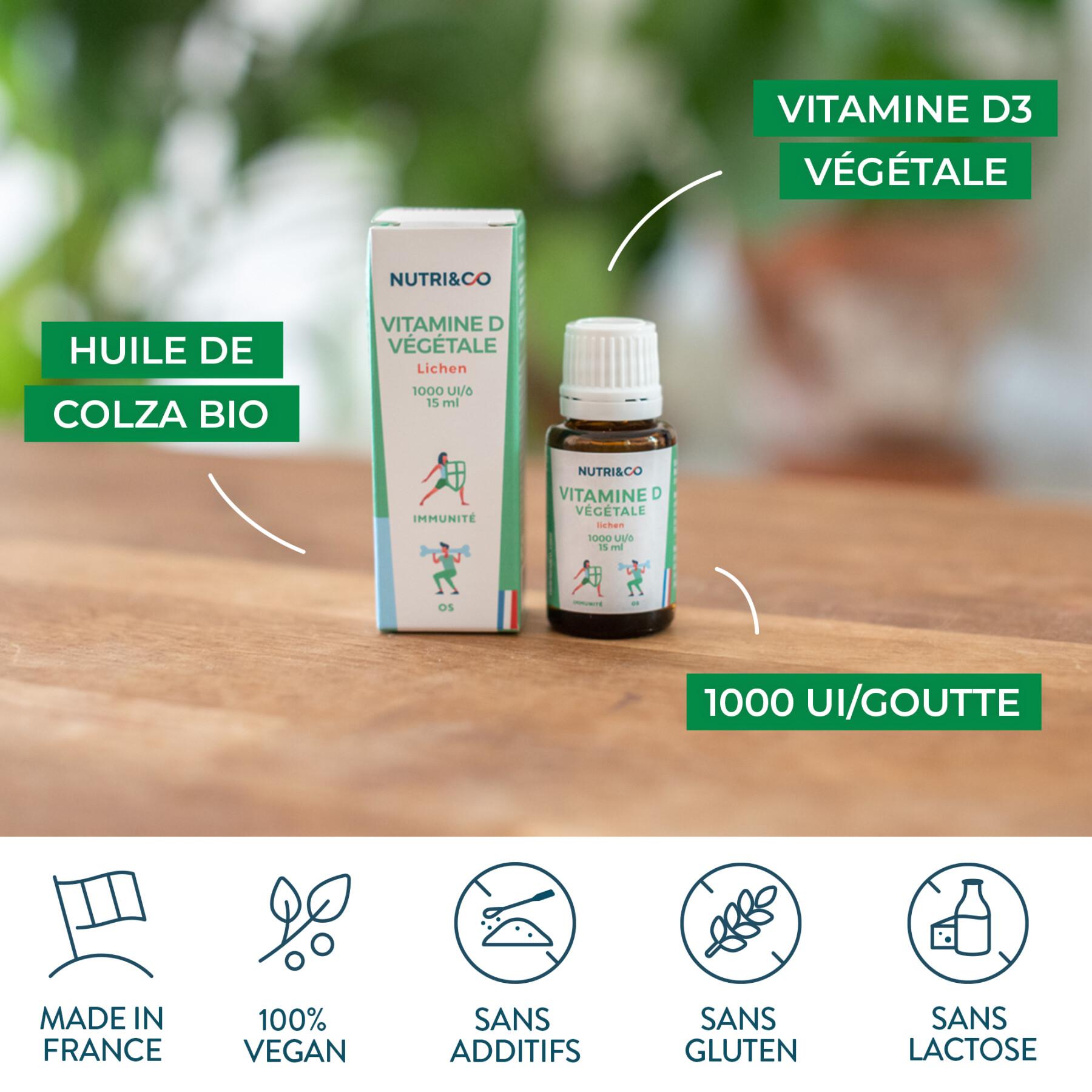 Vegetabiliskt vitamin d3 kosttillskott - 15ml - (på franska) Nutri&co