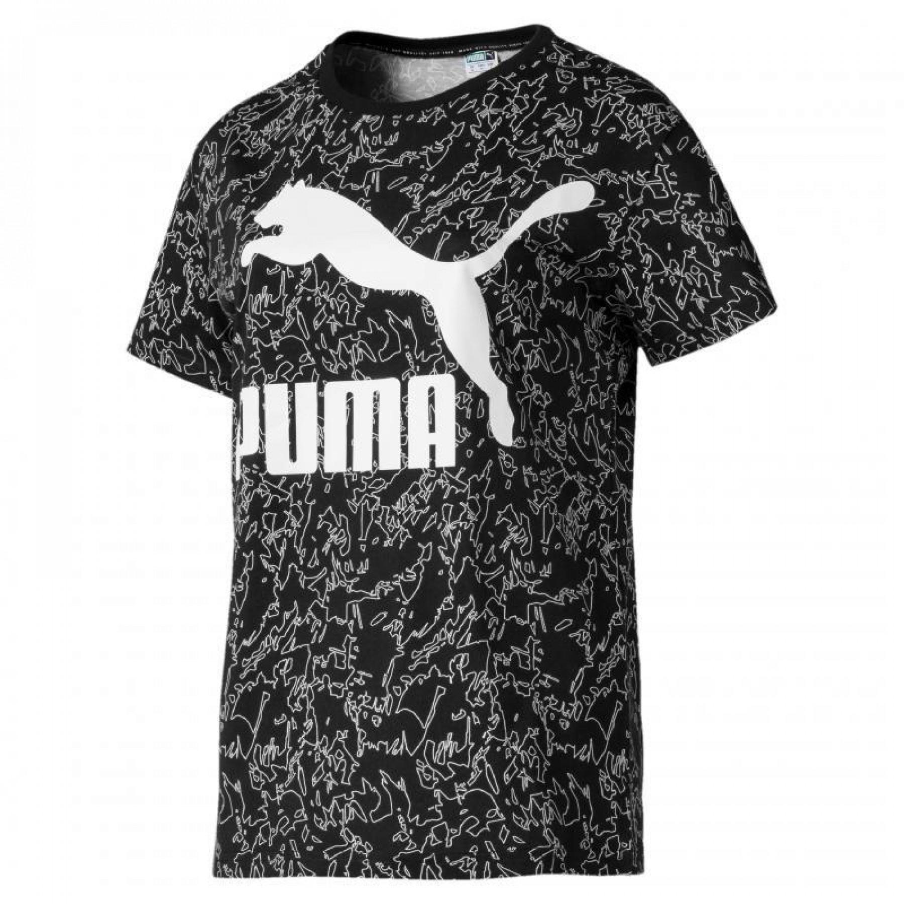 T-shirt för kvinnor Puma logo aop