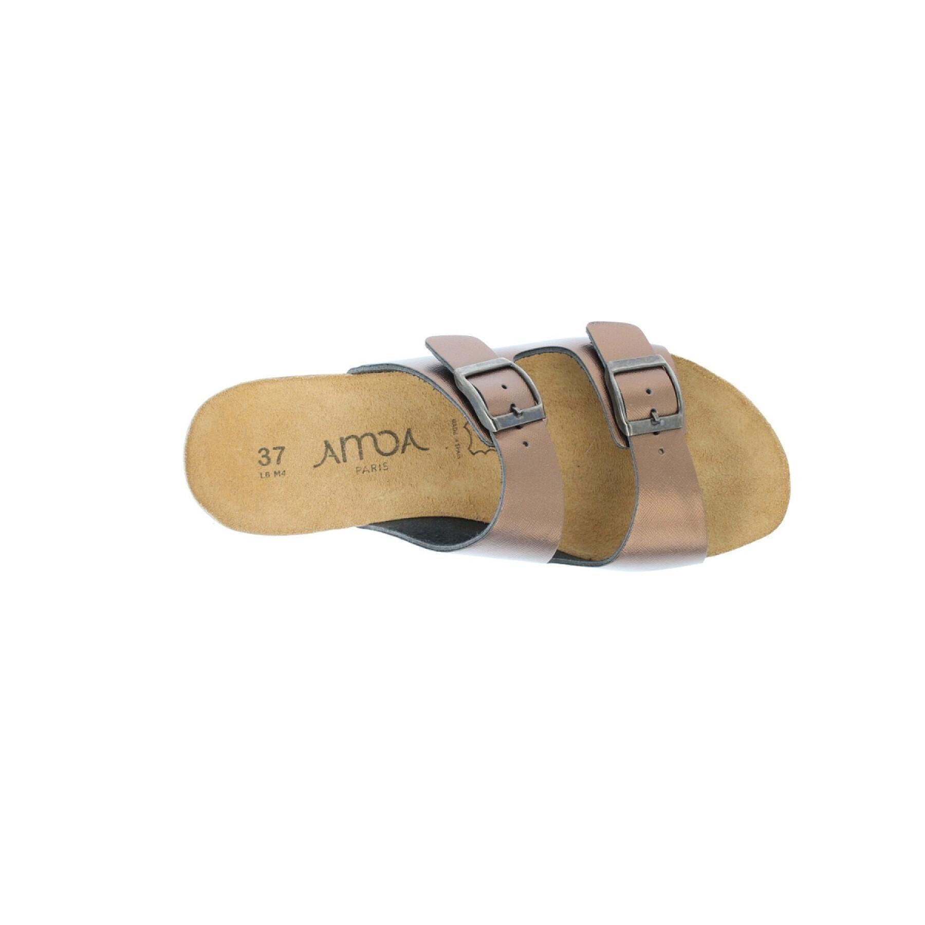 Sandaler för kvinnor Amoa Borgogna Glitter