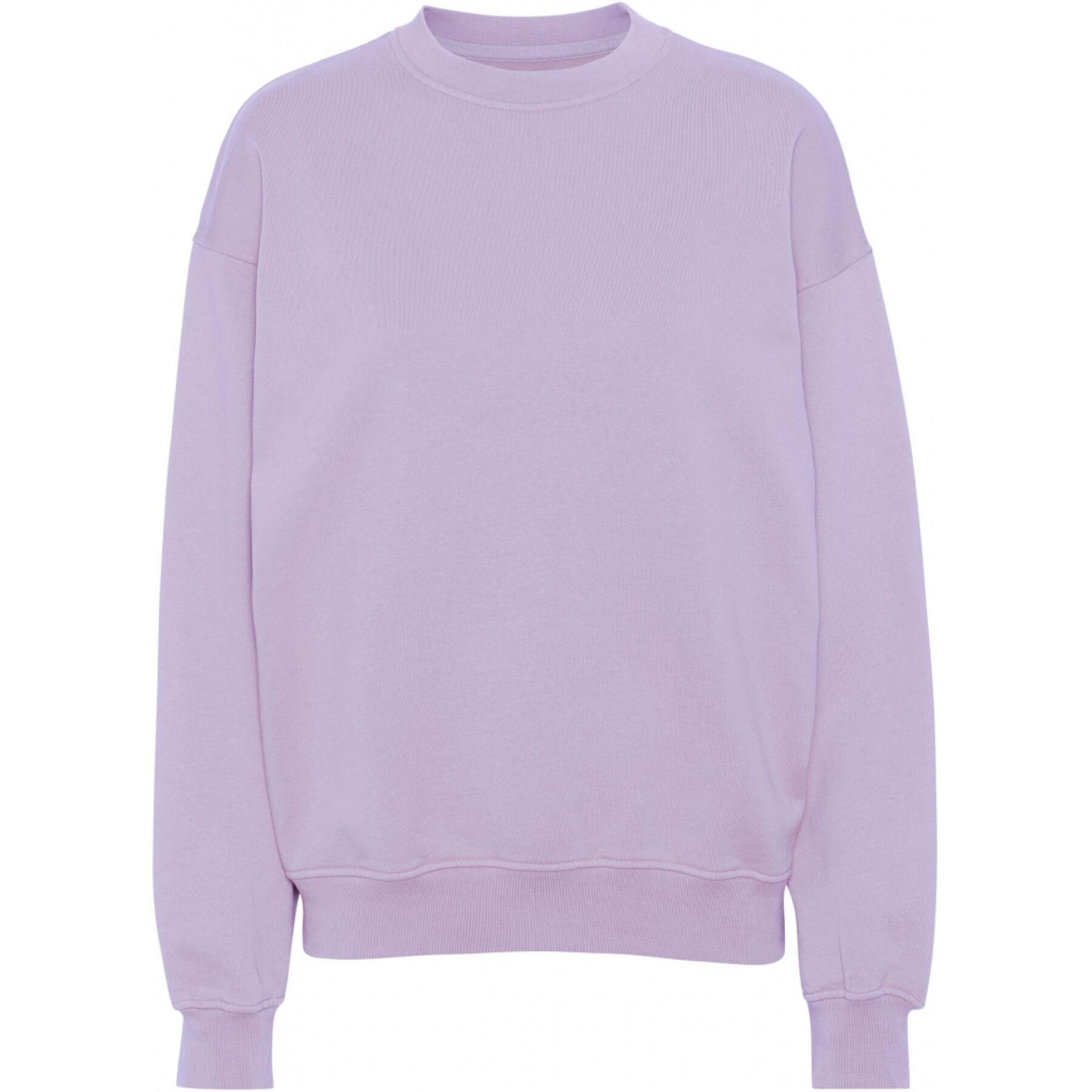 Sweatshirt med rund halsringning Colorful Standard Organic oversized soft lavender