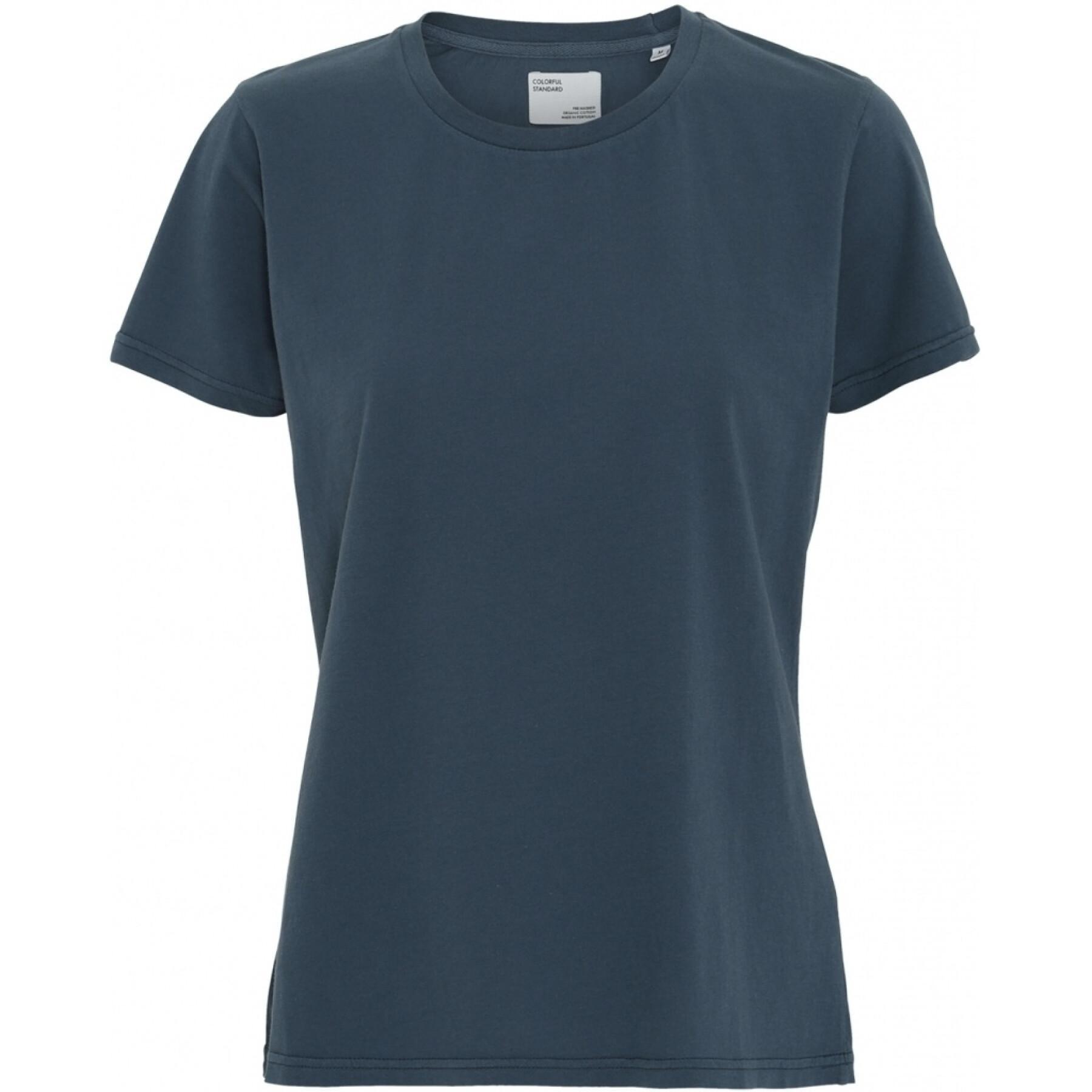 T-shirt för kvinnor Colorful Standard Light Organic petrol blue