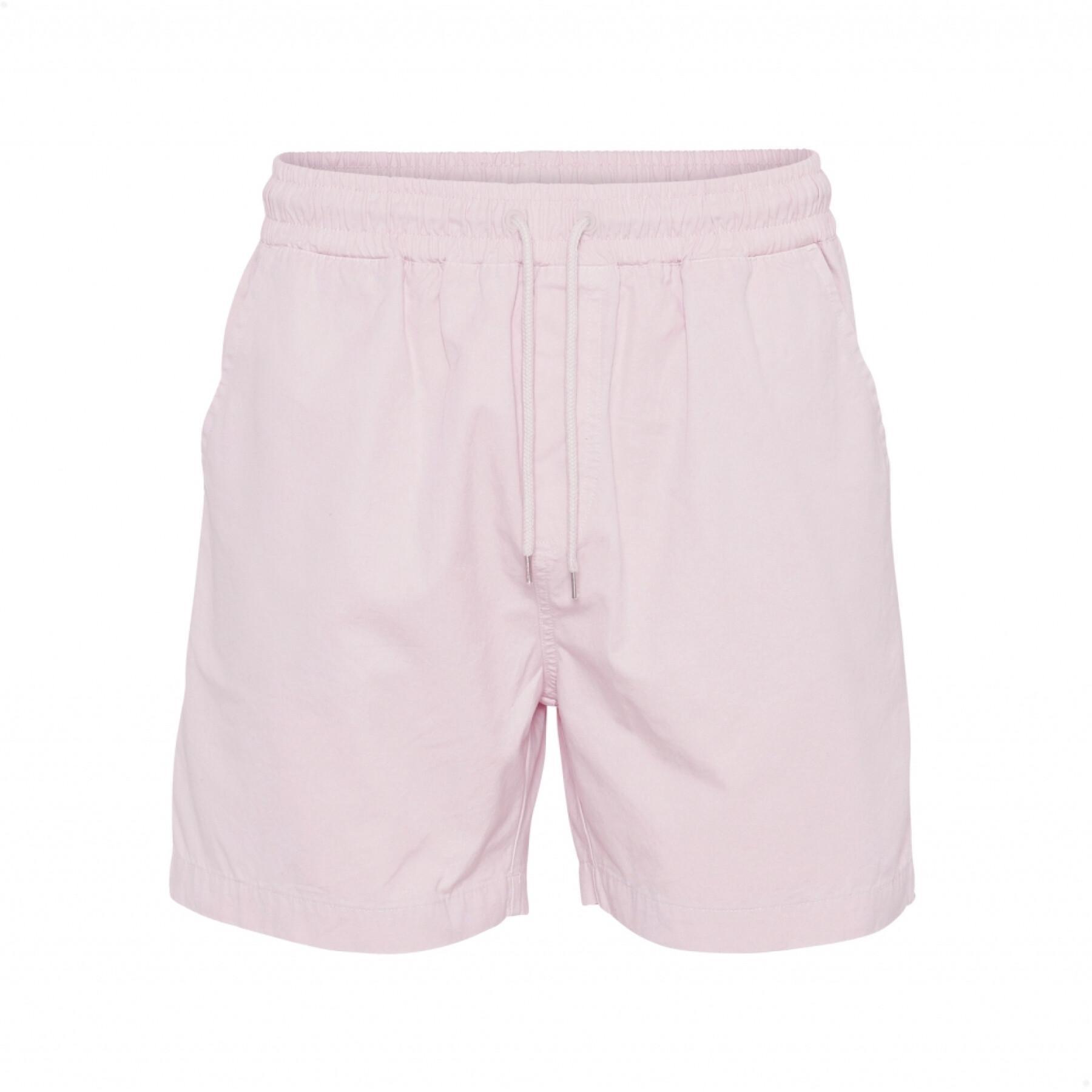 Shorts i twill Colorful Standard Organic faded pink