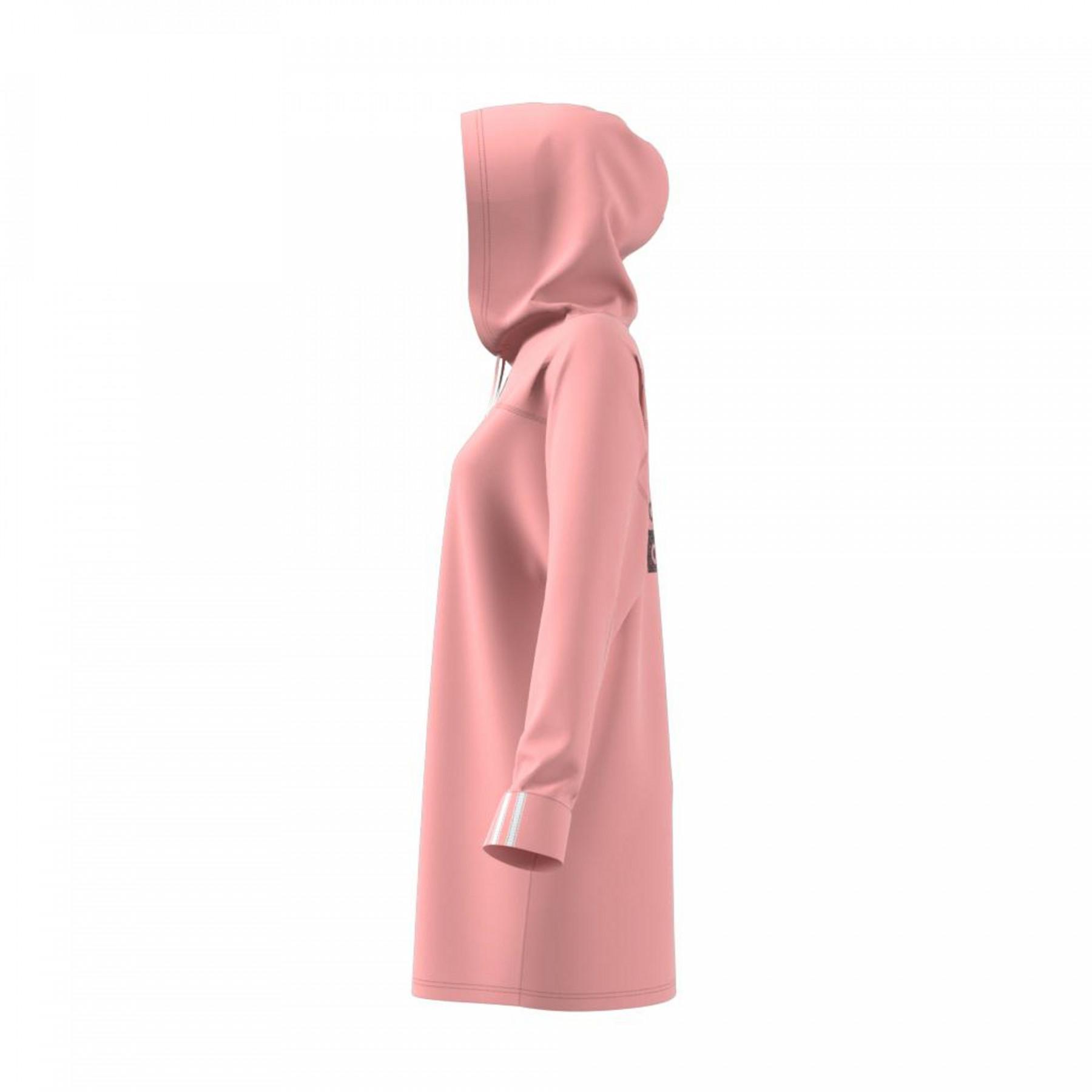 Huvtröja för kvinnor adidas long Hooded Dress