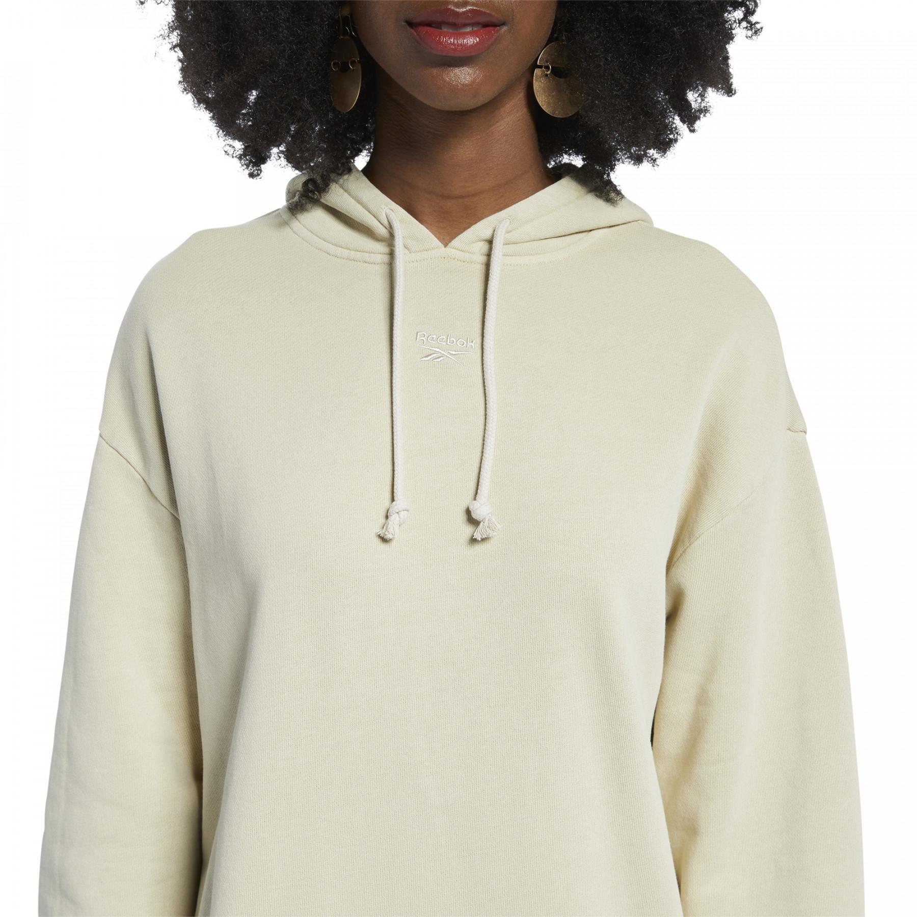 Sweatshirt med huva för kvinnor Reebok Classics Natural Oversized
