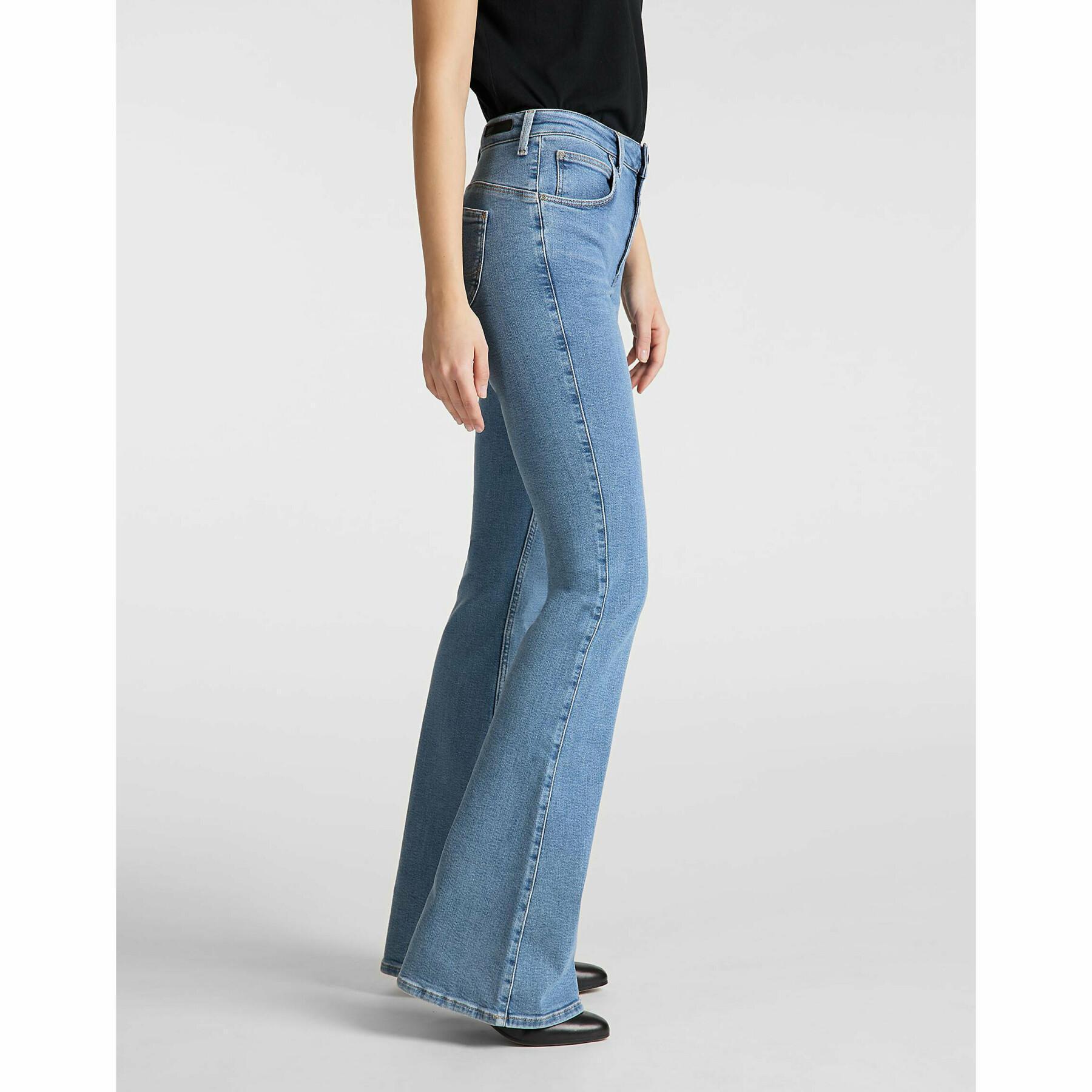Jeans för kvinnor Lee FLARE BO BRIGHTON ROCK