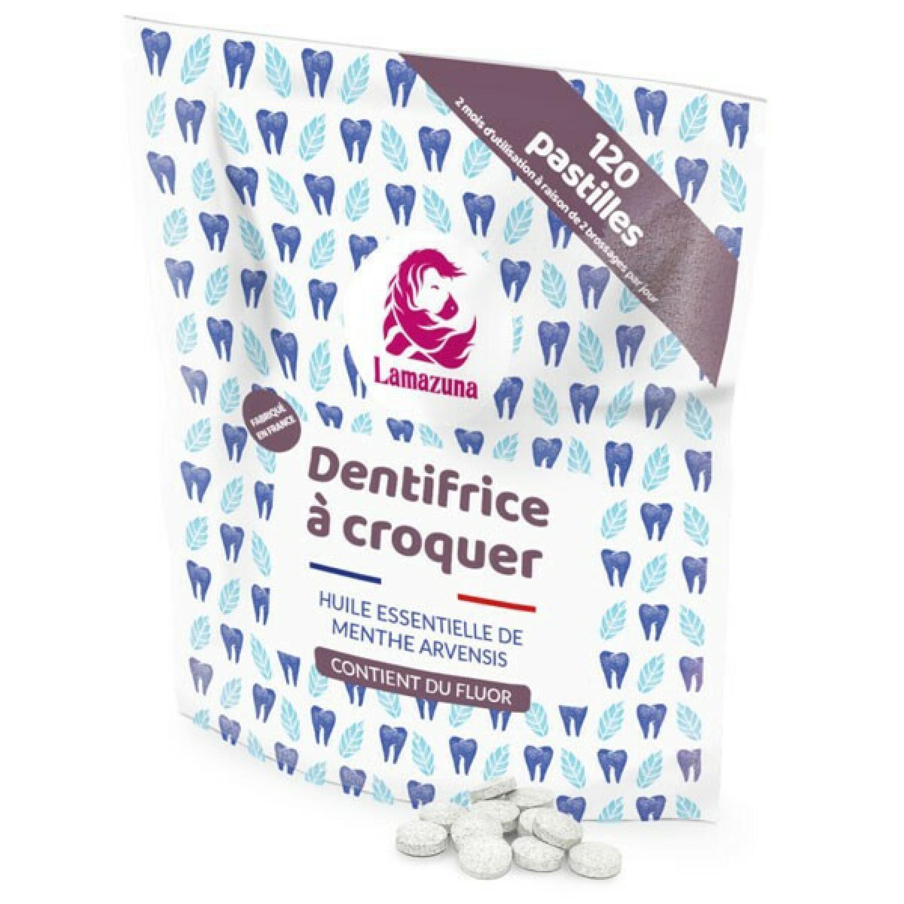 Tuggbar tandkräm - mint med he & fluor - 120 tabletter Lamazuna