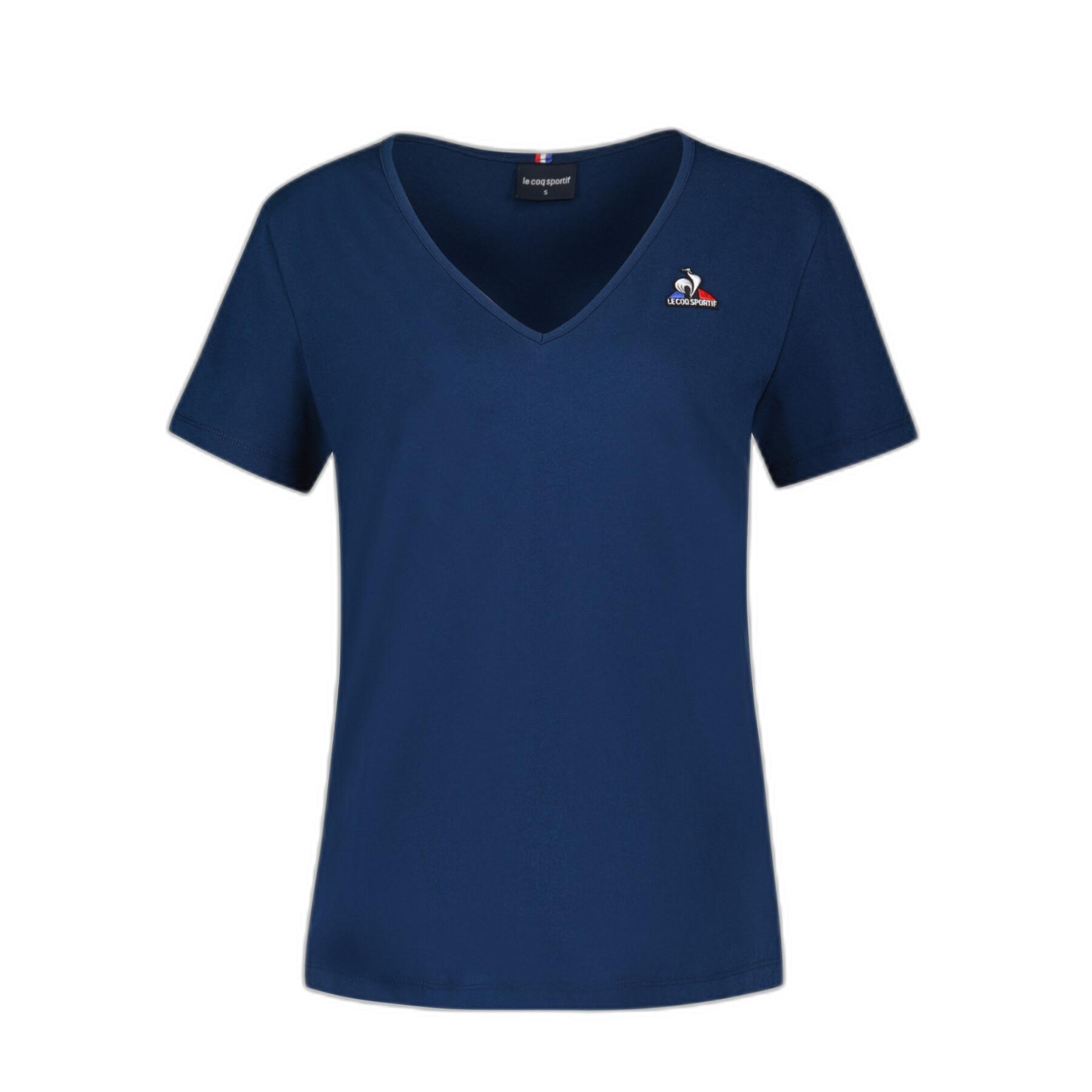 T-shirt med v-ringning för kvinnor Le Coq Sportif Essentiels N°2