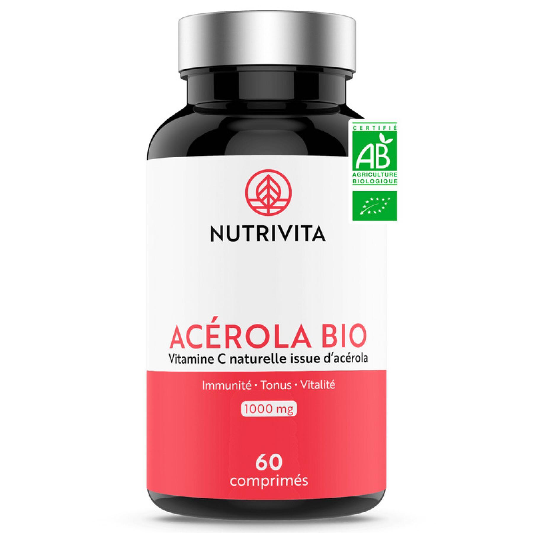 Ekologisk acerola kosttillskott - 60 tabletter Nutrivita