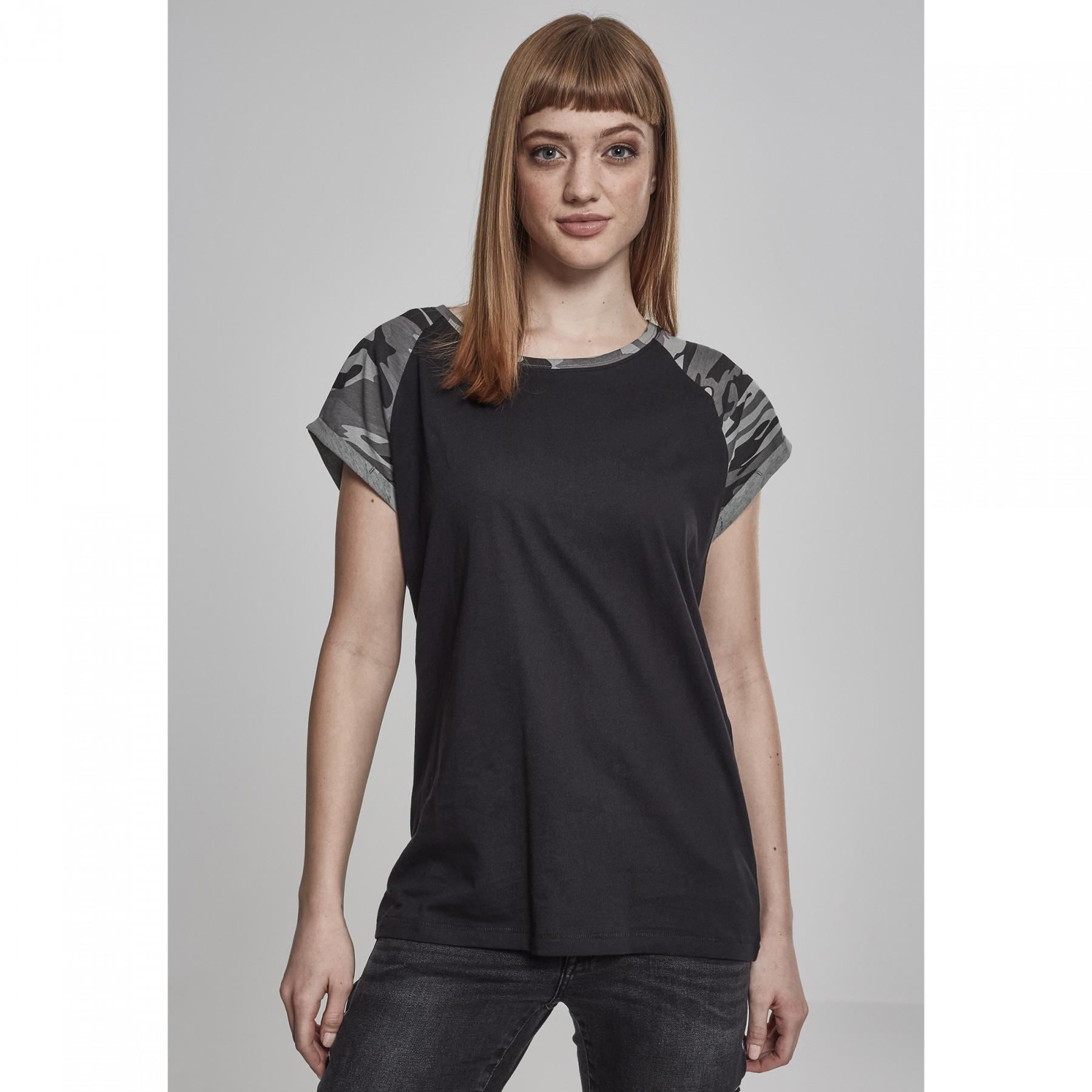 Urban classic contract raglan t-shirt i stora storlekar för kvinnor