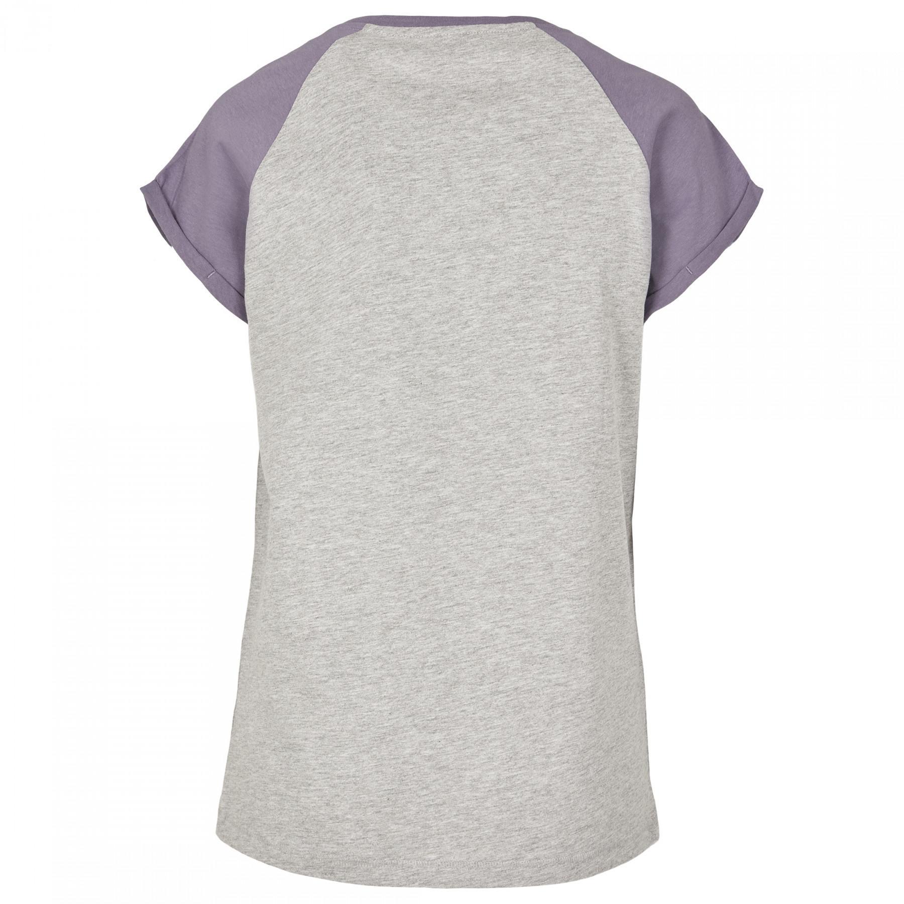 Urban classic contract raglan t-shirt i stora storlekar för kvinnor