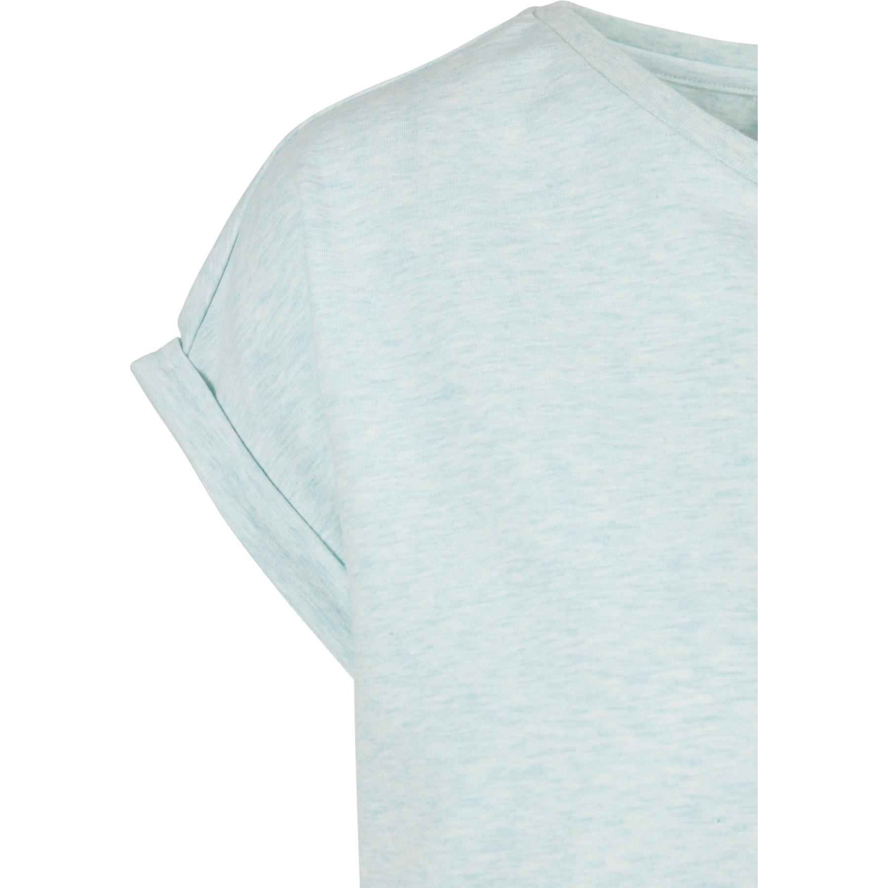 T-shirt för kvinnor Urban Classics color melange extended shoulder-grandes tailles