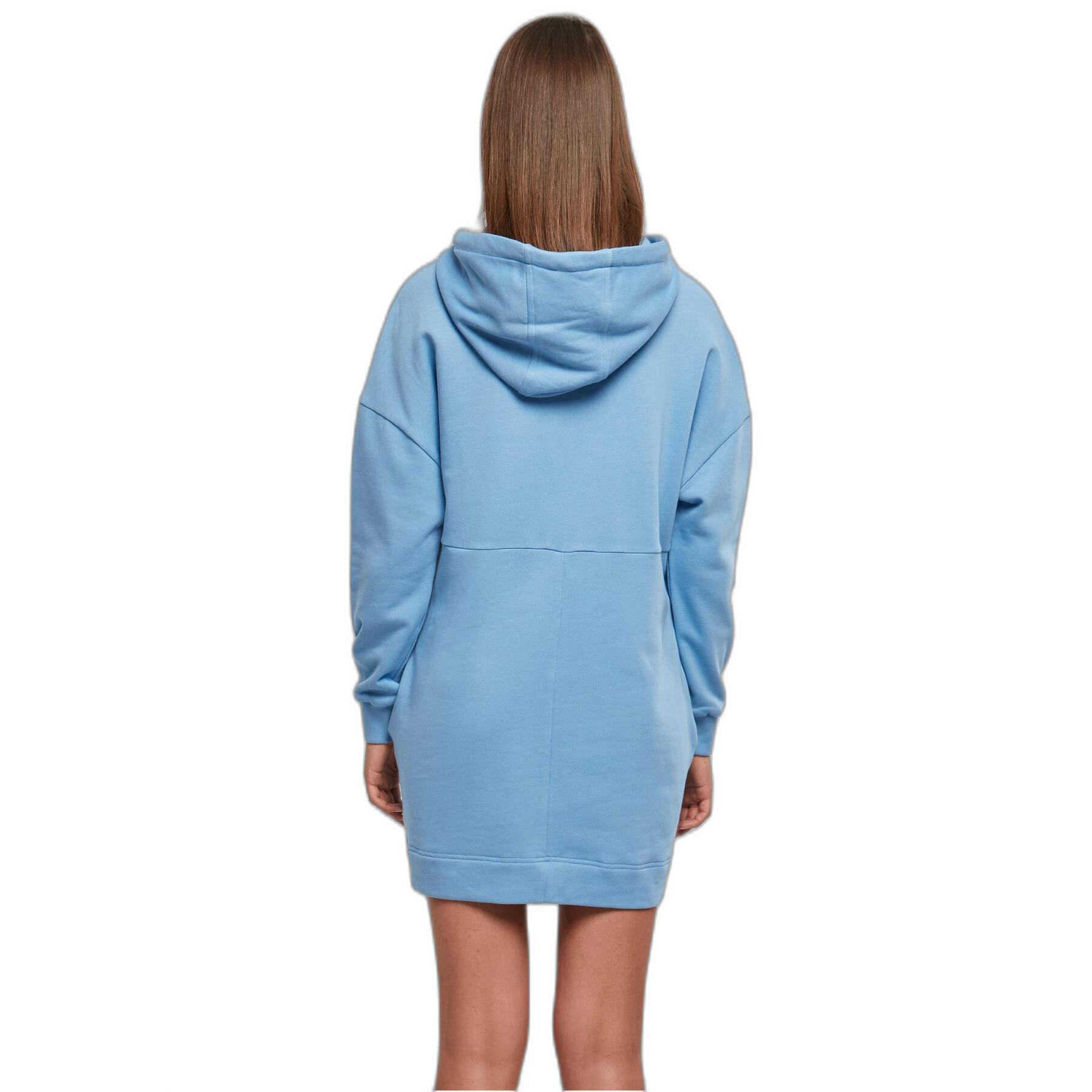 Oversize klänning med huva och sweatshirt för kvinnor Urban Classics Organic Terry