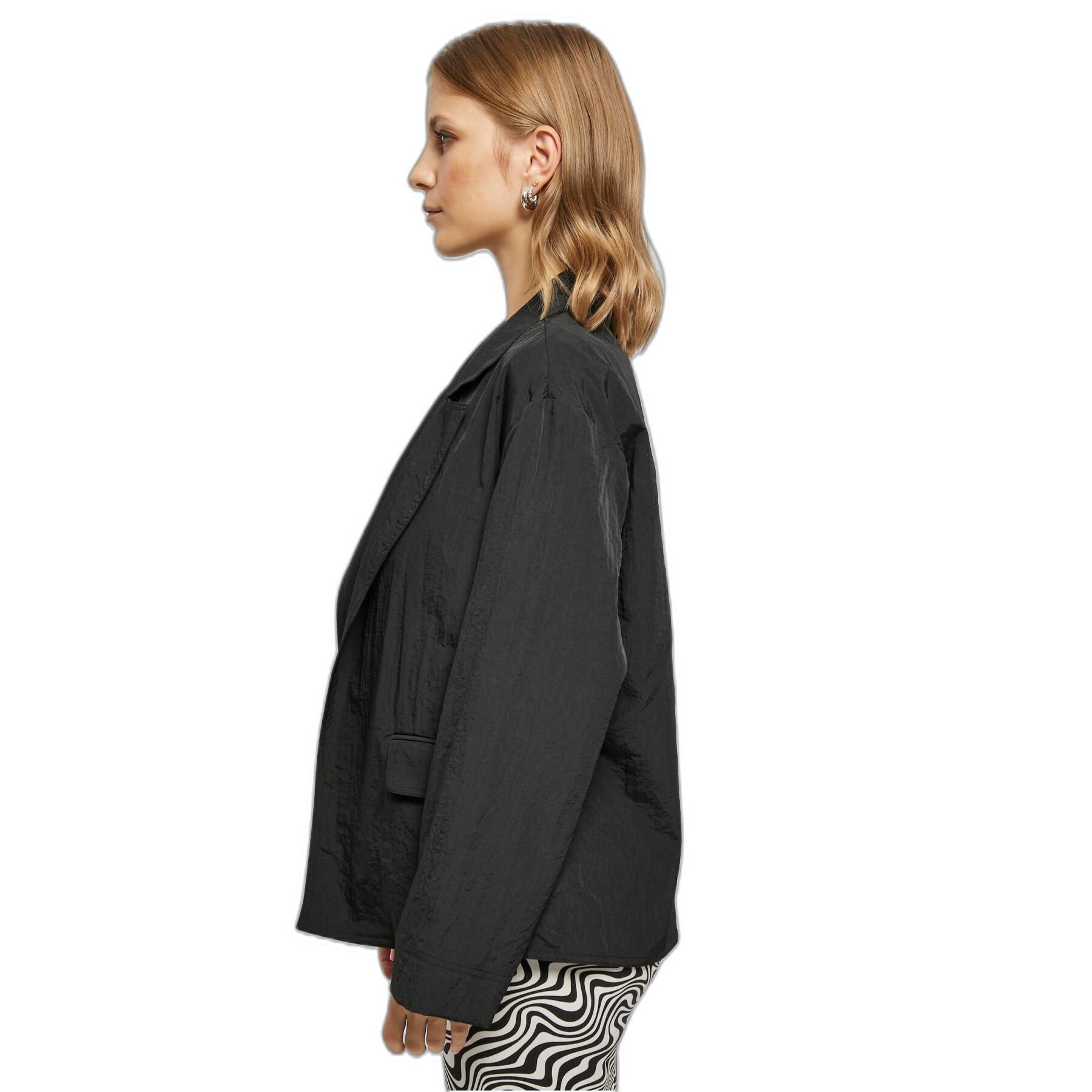 Oversized blazer i skrynklig nylon för kvinnor Urban Classics