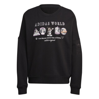 Löst sittande sweatshirt för kvinnor adidas Originals Disney