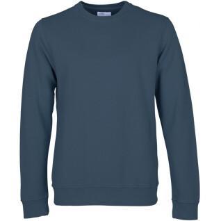 Sweatshirt med rund halsringning Colorful Standard Classic Organic petrol blue