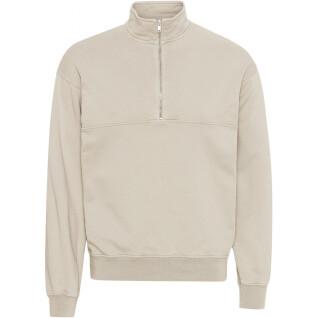 Sweatshirt med 1/4 dragkedja Colorful Standard Organic ivory white