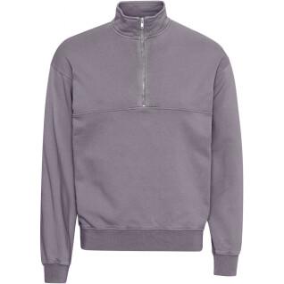 Sweatshirt med 1/4 dragkedja Colorful Standard Organic purple haze