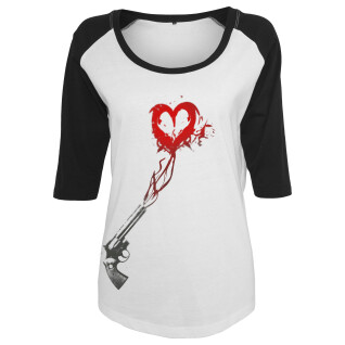 T-shirt för kvinnor Mister Tee pitol heart raglan