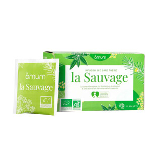 La sauvage: ekologiskt örtte utan tein 20 tepåsar Omum