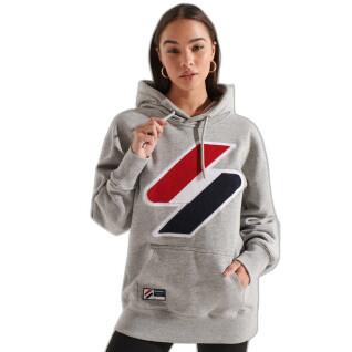 Oversized sweatshirt med huva för kvinnor Superdry Code