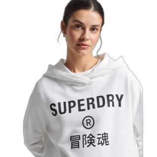 Kort sweatshirt med huva för kvinnor Superdry