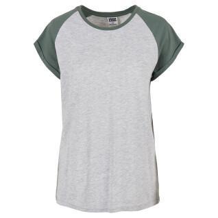 T-shirt för kvinnor Urban Classics contrast raglan (Grandes tailles)
