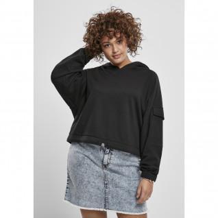 Sweatshirt med huva för kvinnor Urban Classics short worker (grandes tailles)