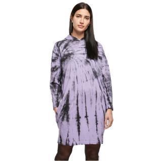 Klänning med huva för kvinnor Urban Classics Oversized tie dye