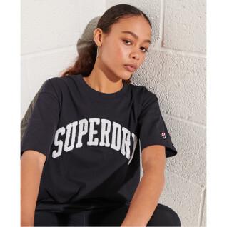 Enfärgad T-shirt för kvinnor Superdry Varsity Arch