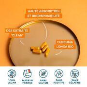 Ekologiskt kosttillskott med gurkmeja - 60 kapslar - Frankrike Nutri&Co
