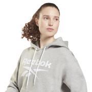 Huvtröja för kvinnor Reebok Identity Logo Fleece