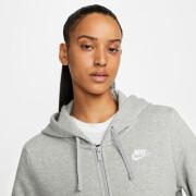 Kapuschongtröja med dragkedja för kvinnor Nike Sportswear Club
