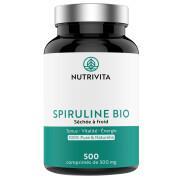 Ekologiskt spirulina kosttillskott - 500 tabletter Nutrivita