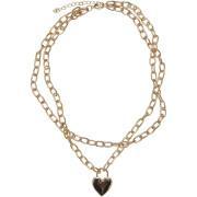 Halsband för kvinnor Urban Classics Heart Padlock