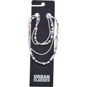 Halsband och fotboja med överdrag av olika kvinnopärlor Urban Classics