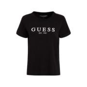 Kortärmad T-shirt för kvinnor Guess 1981 Roll Cuff