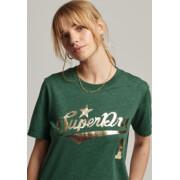 Kortärmad T-shirt för kvinnor Superdry Vintage Script Style College