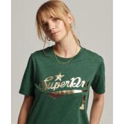 Kortärmad T-shirt för kvinnor Superdry Vintage Script Style College
