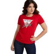 Kortärmad T-shirt för kvinnor Guess CN Icon